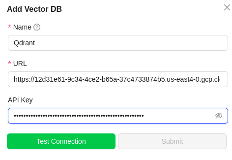 img Qdrant Vector Database Configuration
