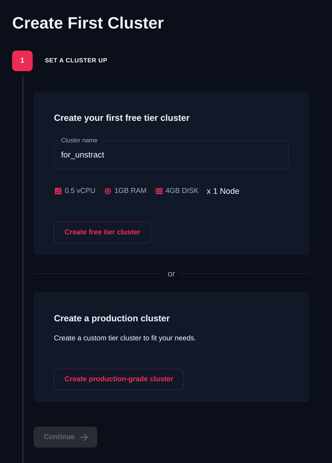 img Create free Qdrant Vector DB cluster