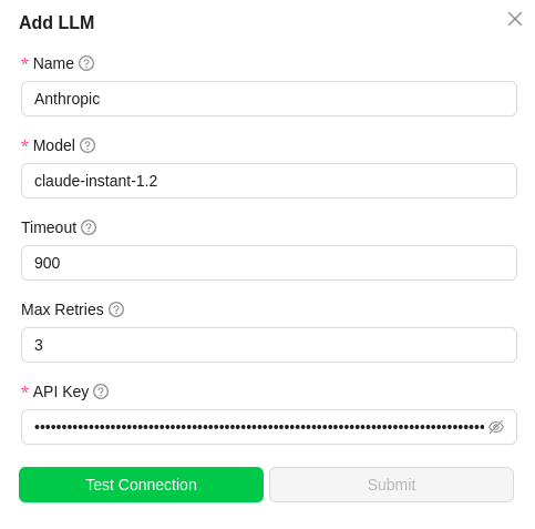 img Google Anthropic LLM Configuration