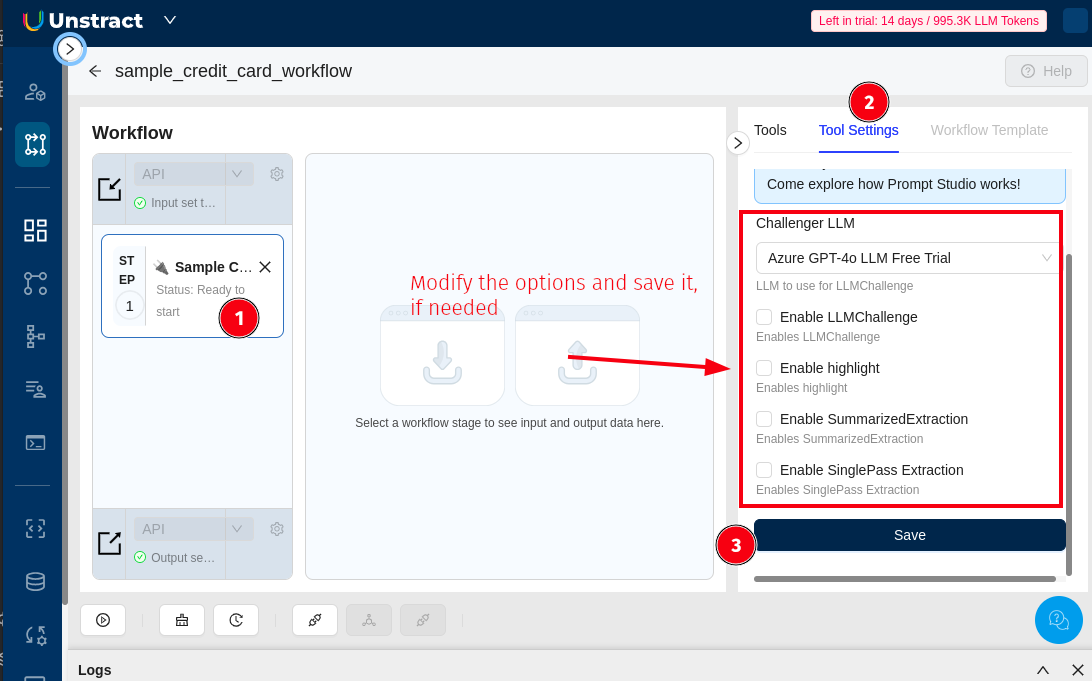 Workflow Studio Interface