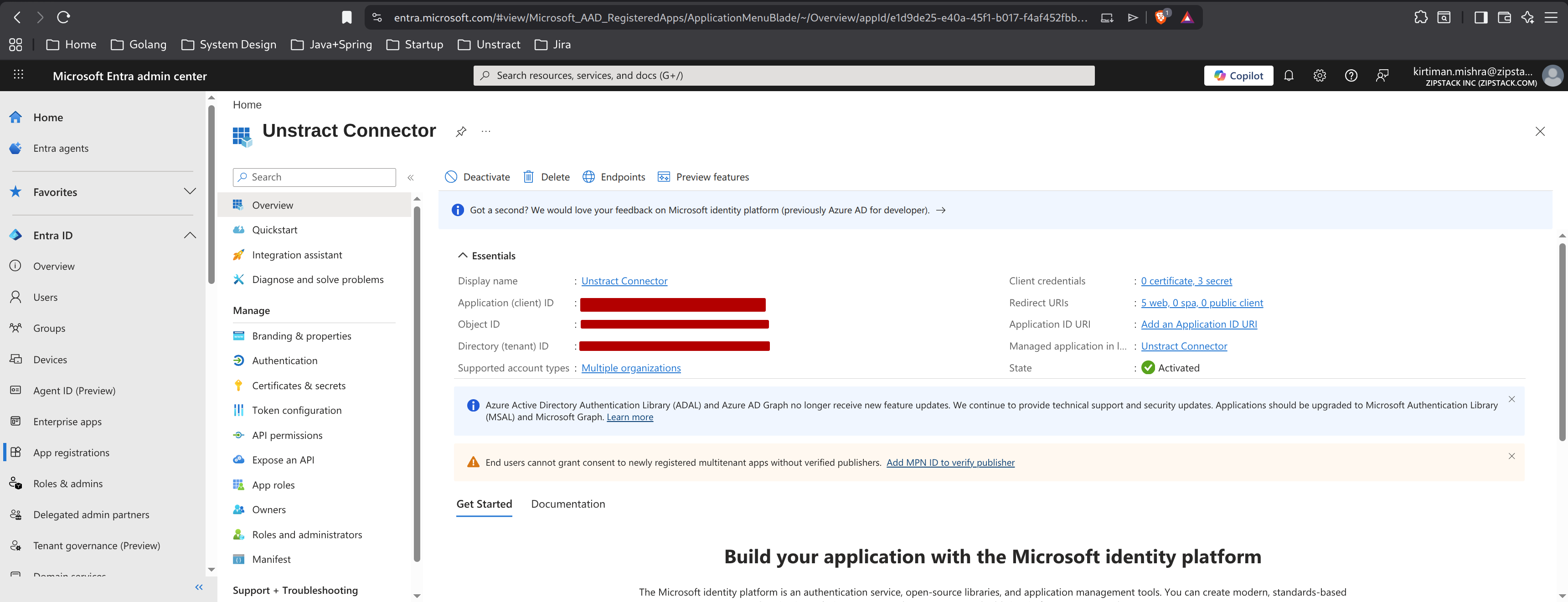 App registration Overview