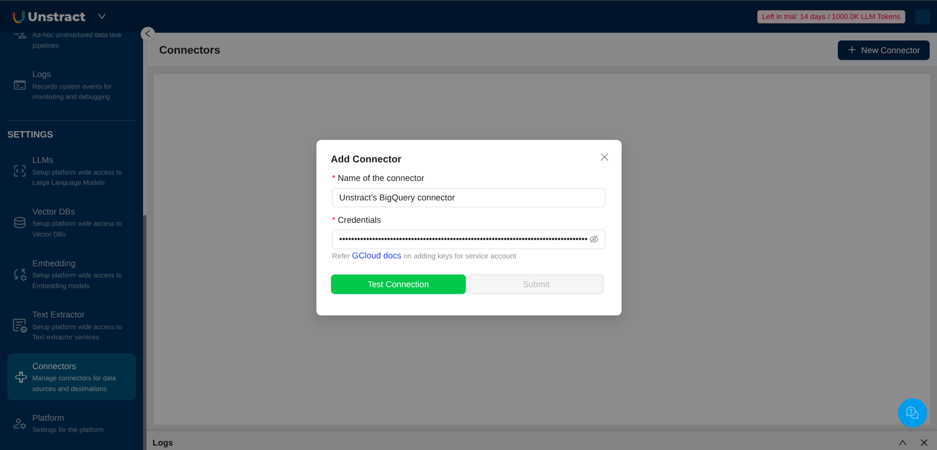 BigQuery Connector Filled