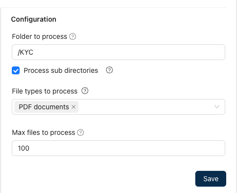 Dropbox Connector Options