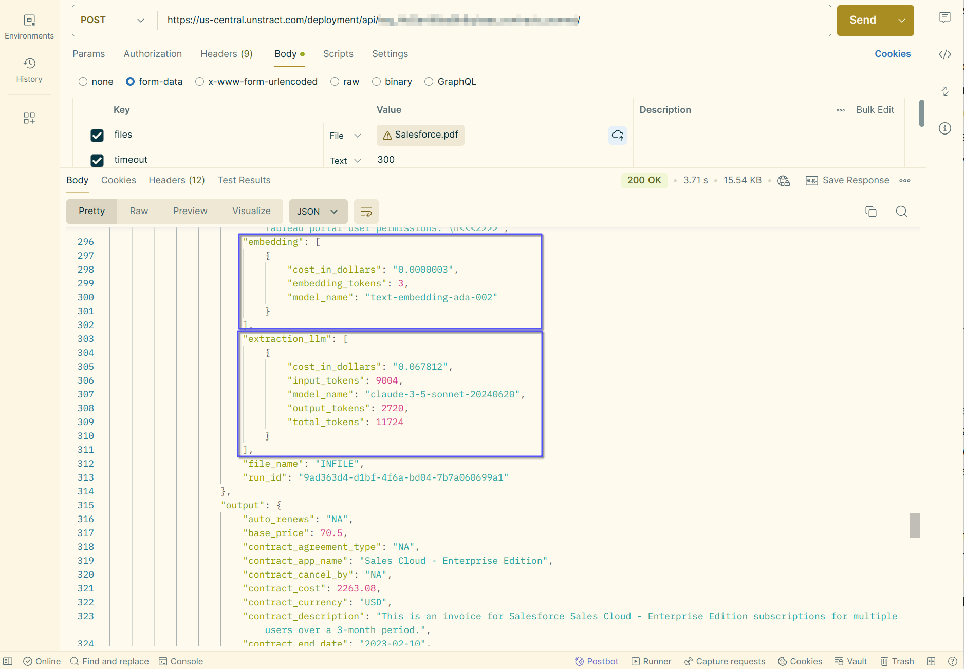 img extraction LLM and embedding cost