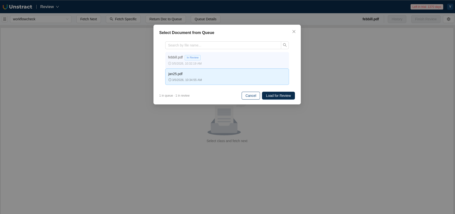 Fetch Specific document