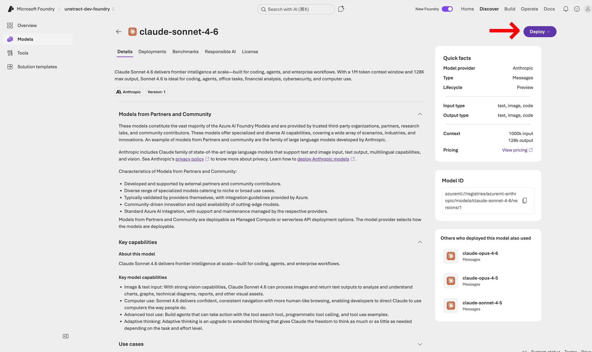 Azure AI Foundry Model Details