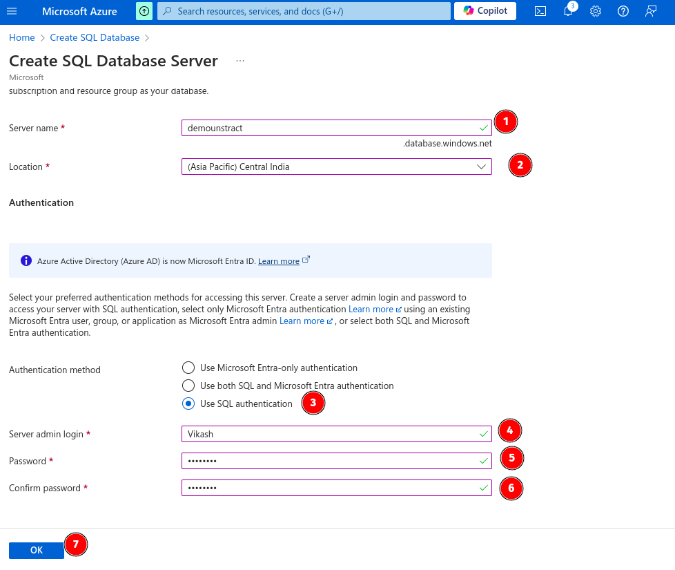 img mssql create project