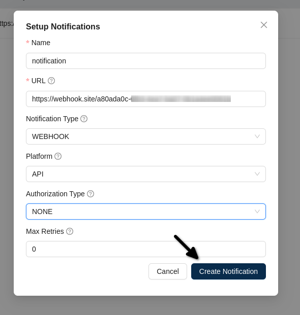 Notification Form