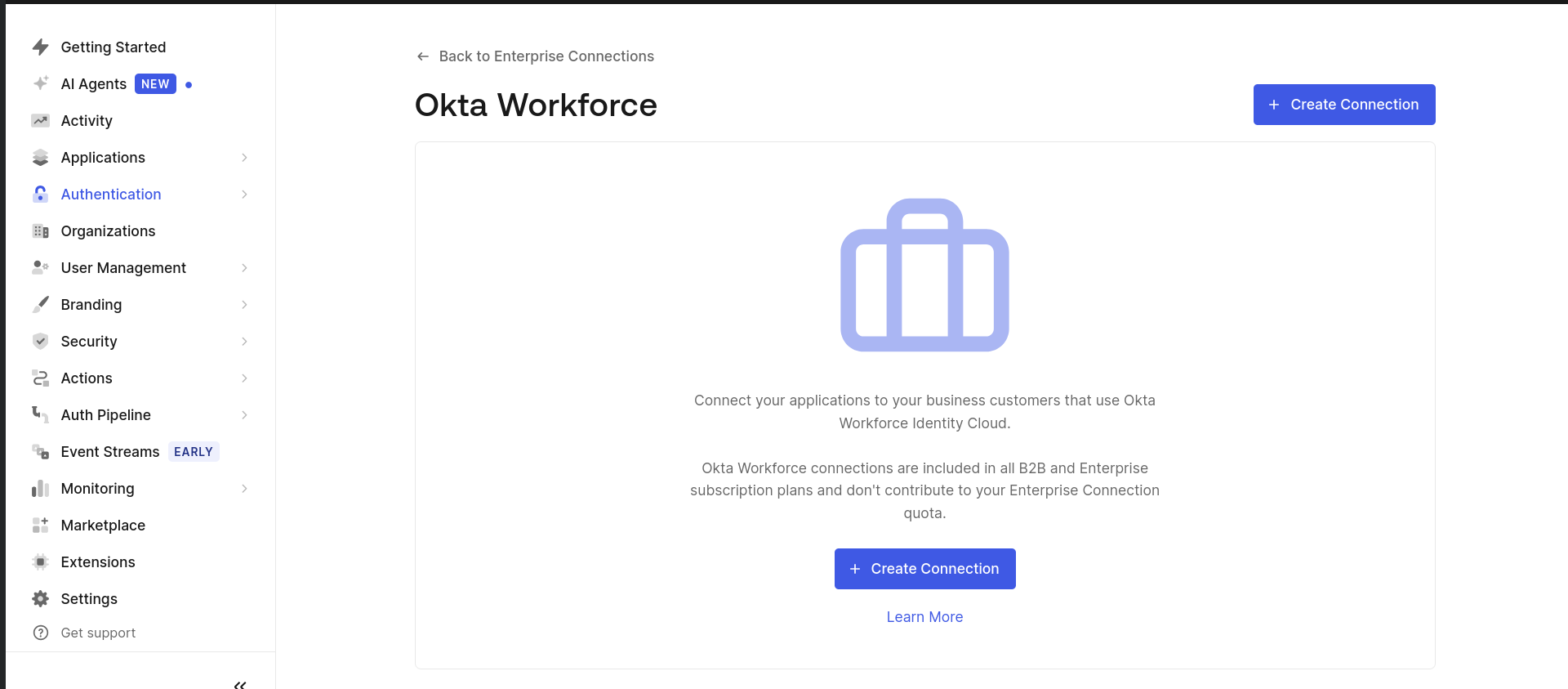 Auth0 — Okta Workforce Connection