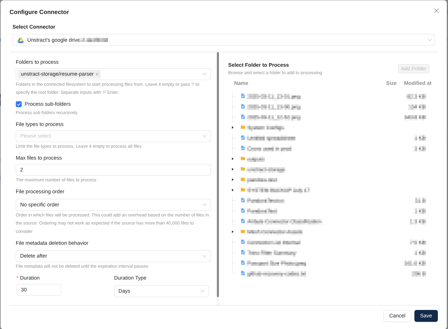 Source Configuration