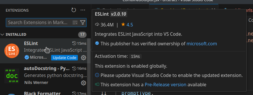 vscode extension